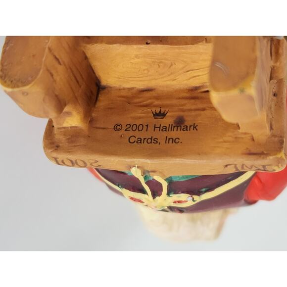 Hallmark Carving Santa Ornament 2001 Christmas Holidays 3" Home Decor Vintage - Picture 16 of 16